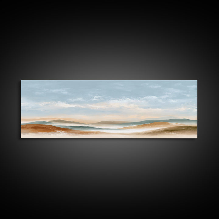 Warm Desert Sunrise Canvas Print, Waiting Room Art, Bauhaus Print, Waiting Room Decor, Fine Art, Calm, Dental Office Decor, WRA-3x1-29