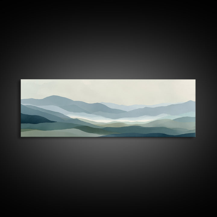 Simple Mountain Layers Canvas Print, Waiting Room Art, Wall Art, Waiting Room Decor, Fine Art, Calm, Floral Wall Art, WRA-3x1-30