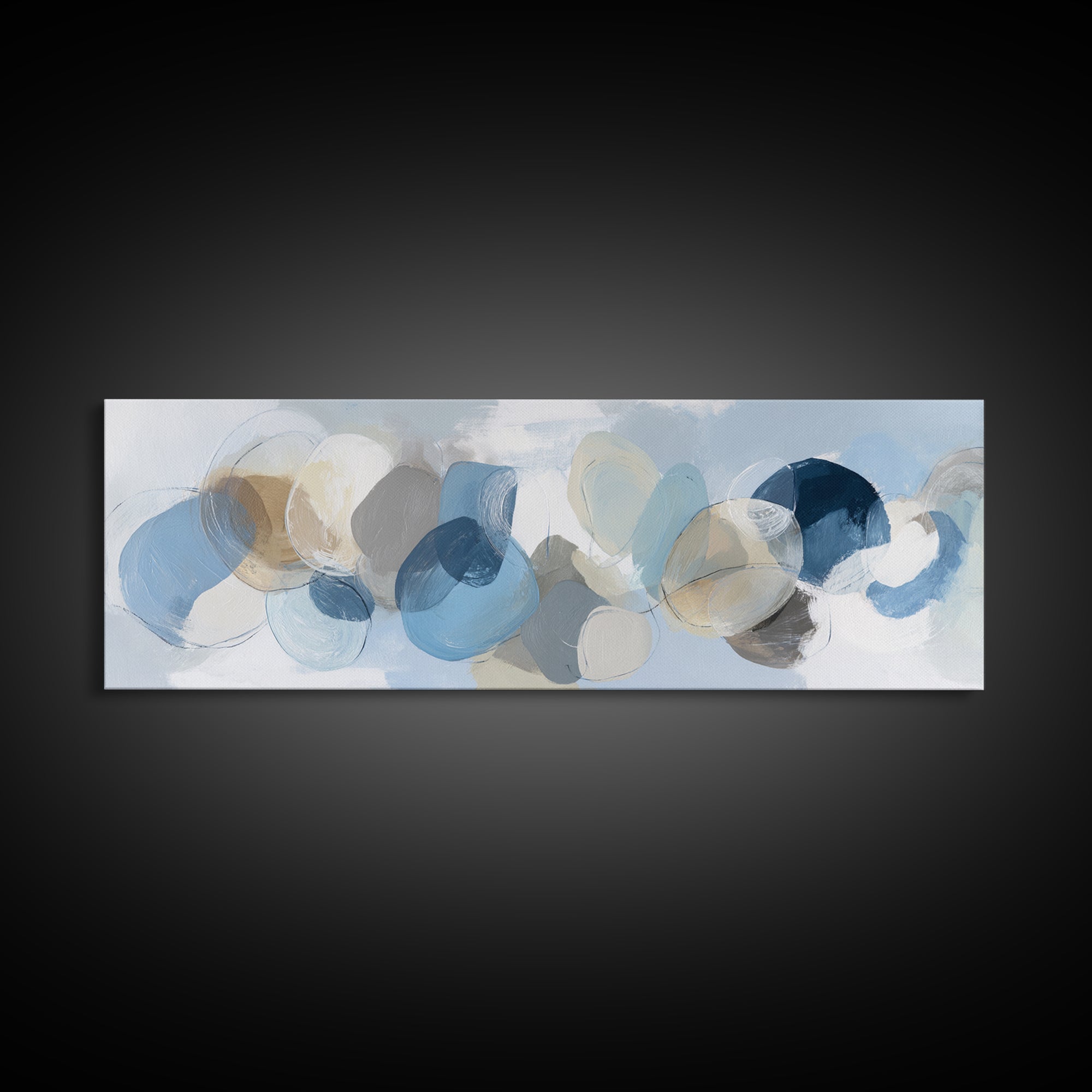 Modern Neutral Arch Abstraction Framed Canvas Print, Waiting Room Art, Office Wall Decor, Waiting Room Decor, Abstract Art, WRA-3x1-37