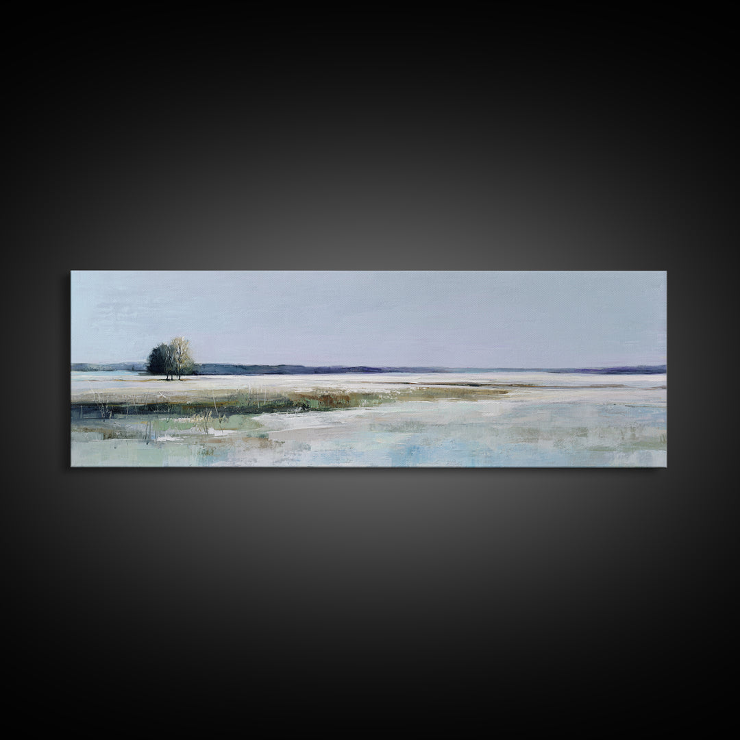 Open Field with Distant Tree Canvas Print, Waiting Room Art, Fine Art Print, Waiting Room Decor, Fine Art, Calm, Wall Decor, WRA-3x1-39