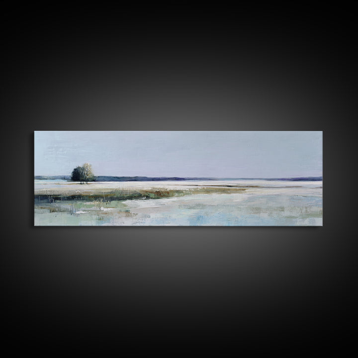 Open Field with Distant Tree Canvas Print, Waiting Room Art, Fine Art Print, Waiting Room Decor, Fine Art, Calm, Wall Decor, WRA-3x1-39
