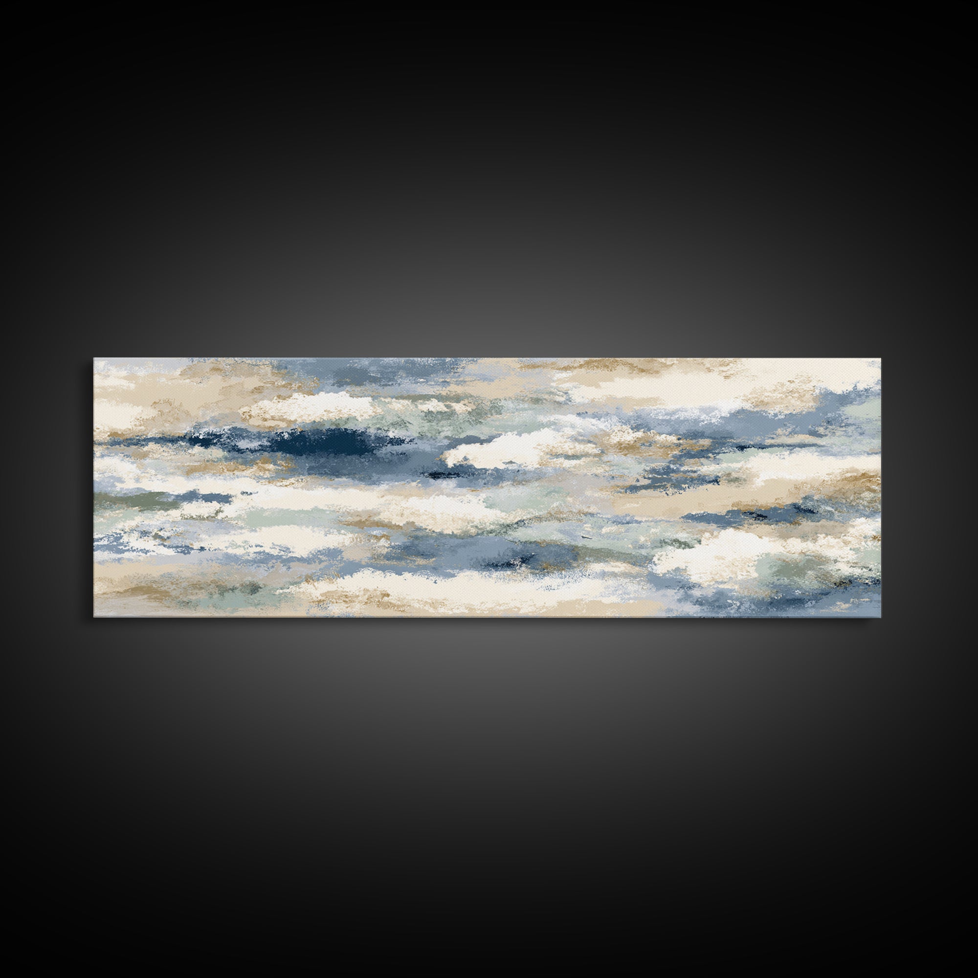 Soft Abstract Waves Canvas Print, Waiting Room Art, Bauhaus Print, Waiting Room Decor, Abstract Art, Calm, Dental Office Decor, WRA-3x1-42