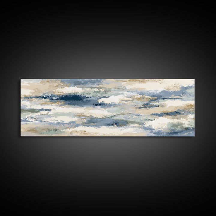 Soft Abstract Waves Canvas Print, Waiting Room Art, Bauhaus Print, Waiting Room Decor, Abstract Art, Calm, Dental Office Decor, WRA-3x1-42
