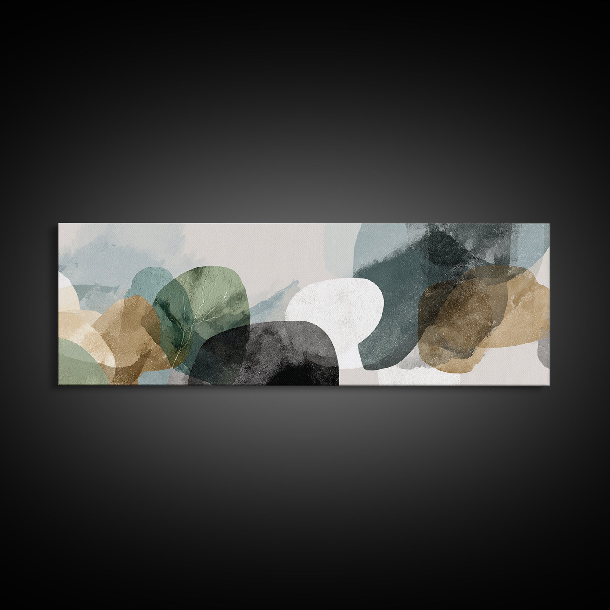 Minimal Geometric Composition Canvas Print, Waiting Room Art, Office Art, Waiting Room Decor, Abstract Art, Calm, Gallery Decor, WRA-3x1-45