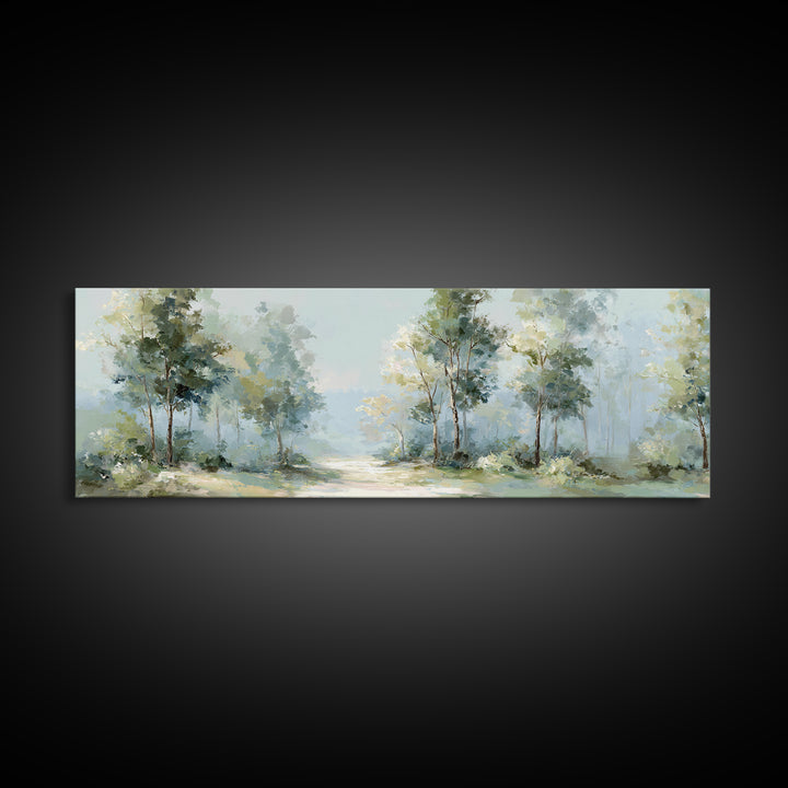 Misty Forest Path Canvas Print, Waiting Room Art, Office Wall Art, Waiting Room Decor, Fine Art, Calm, Dental Wall Art, WRA-3x1-75