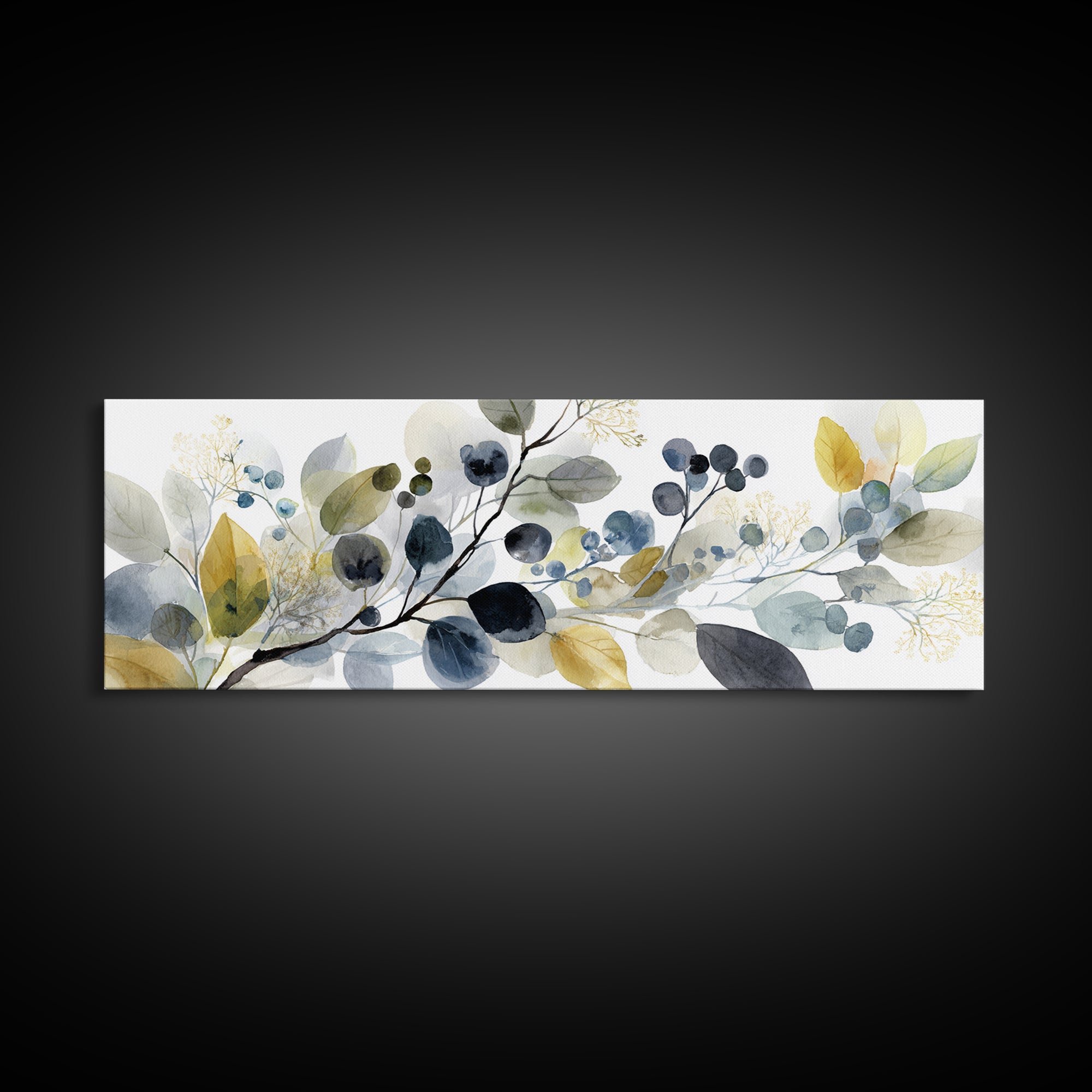 Neutral Botanical Branch Canvas Print, Waiting Room Art, Room Decor, Waiting Room Decor, Fine Art, Calm, Bedroom Decor, WRA-3x1-91