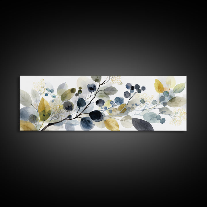 Neutral Botanical Branch Canvas Print, Waiting Room Art, Room Decor, Waiting Room Decor, Fine Art, Calm, Bedroom Decor, WRA-3x1-91