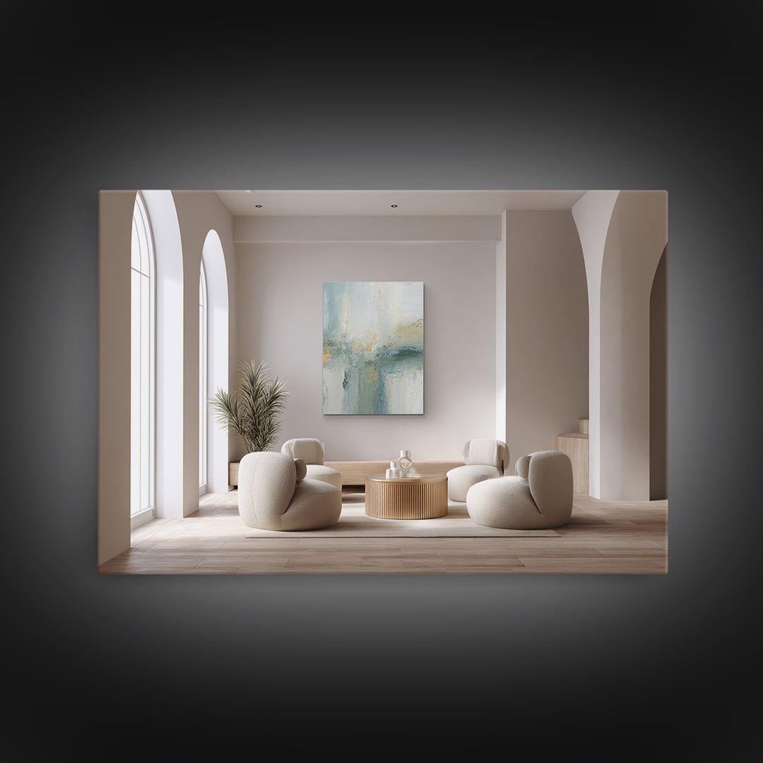 Modern Neutral Arch Abstraction Canvas Print, Waiting Room Art, Floral Wall Art, Waiting Room Decor, Abstract Art, Calm, WRA-3x2-1