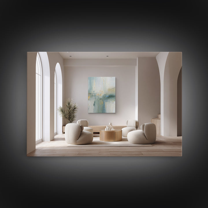 Modern Neutral Arch Abstraction Canvas Print, Waiting Room Art, Floral Wall Art, Waiting Room Decor, Abstract Art, Calm, WRA-3x2-1