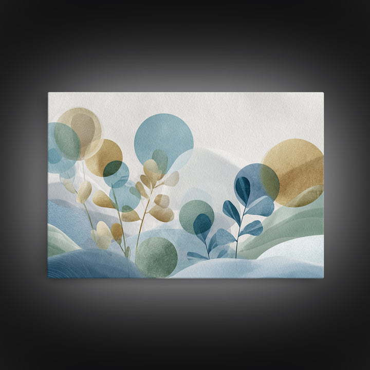 Abstract Circles Suggesting Calm Movement Framed Canvas Print, Waiting Room Art, Abstract Art, Waiting Room Decor, Calm, WRA-3x2-14