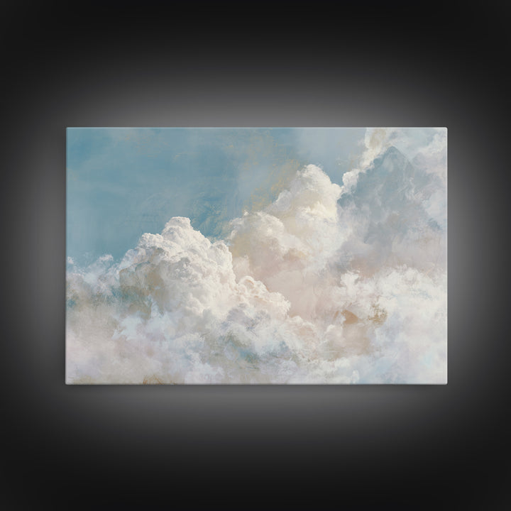 Large Cloudscape with Hopeful Light Framed Canvas Print, Waiting Room Art, Bauhaus Print, Waiting Room Decor, Fine Art, Calm, WRA-3x2-20