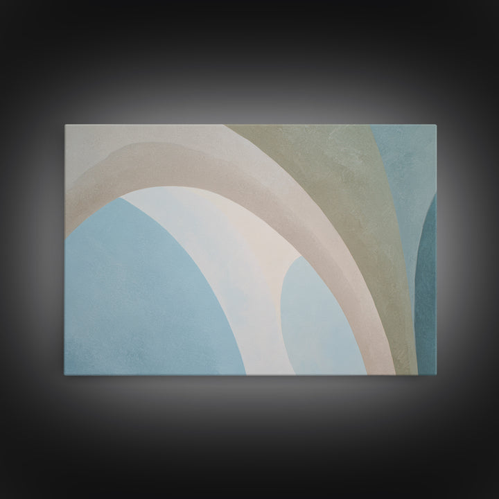 Modern Neutral Arch Abstraction Framed Canvas Print, Waiting Room Art, Office Art, Waiting Room Decor, Fine Art, Calm, WRA-3x2-25