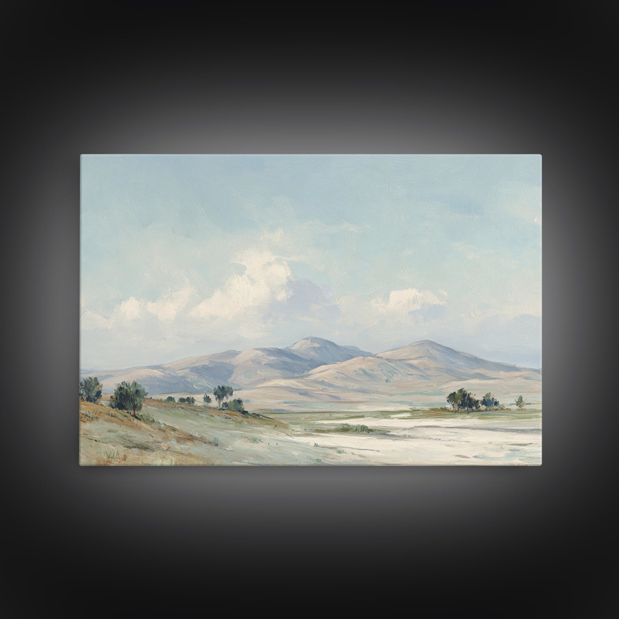 Calming Landscape with Open Sky and Gentle Canvas Print, Waiting Room Art, Minimalist Art, Waiting Room Decor, Fine Art, Calm, WRA-3x2-29