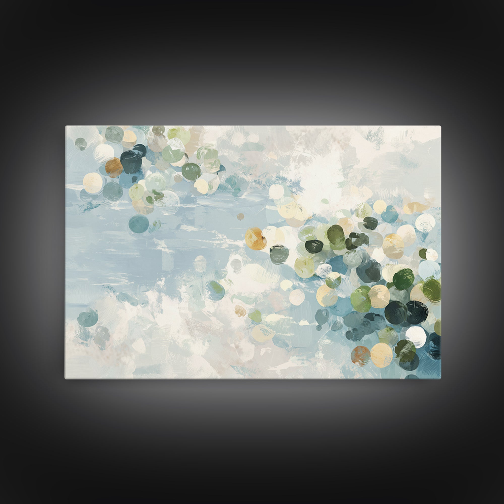 Abstract Circles Suggesting Calm Movement Canvas Print, Waiting Room Art, Floral Wall Art, Waiting Room Decor, Abstract Art, WRA-3x2-38