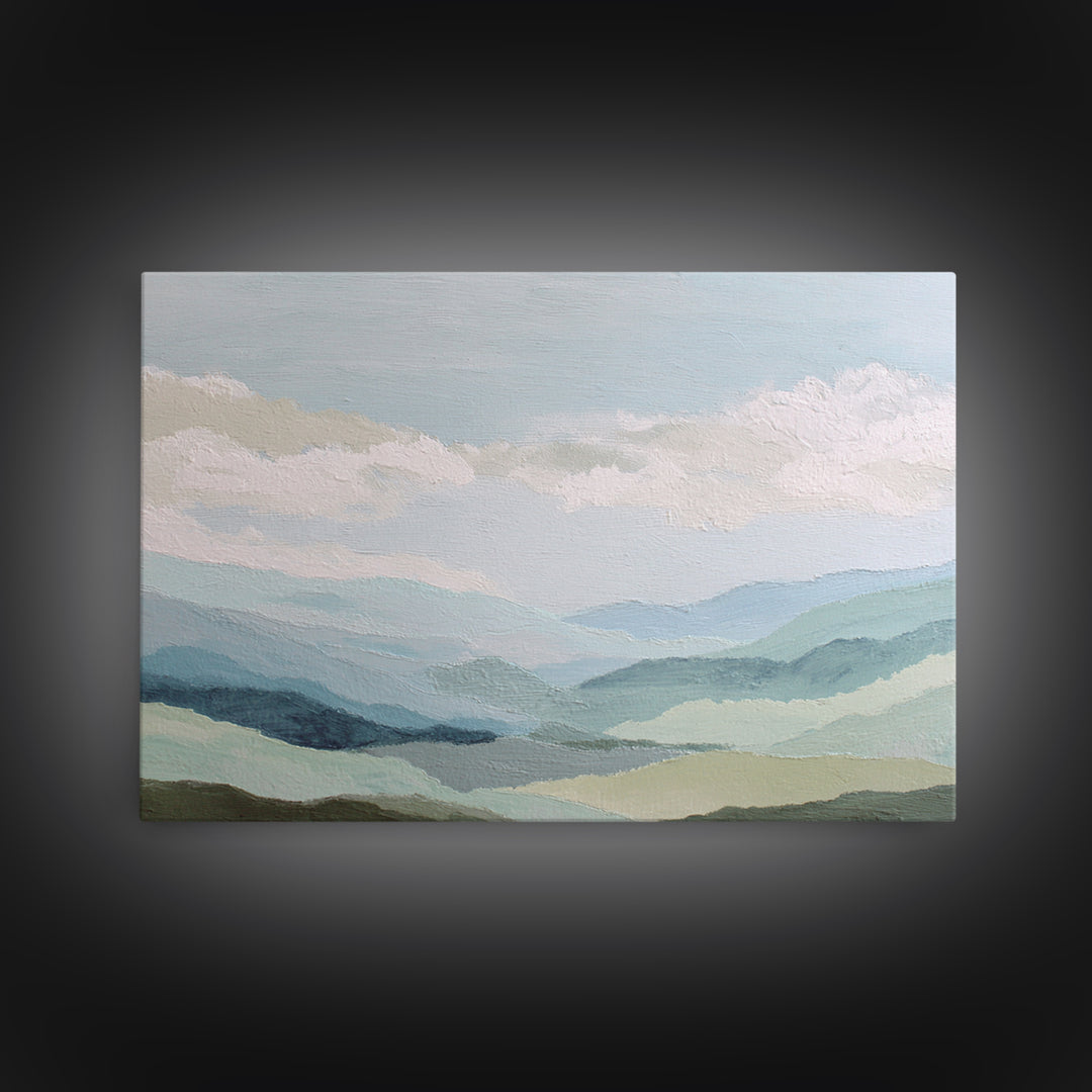 Calming Landscape with Open Sky and Gentle Canvas Print, Waiting Room Art, Minimalist Art, Waiting Room Decor, Fine Art, Calm, WRA-3x2-53