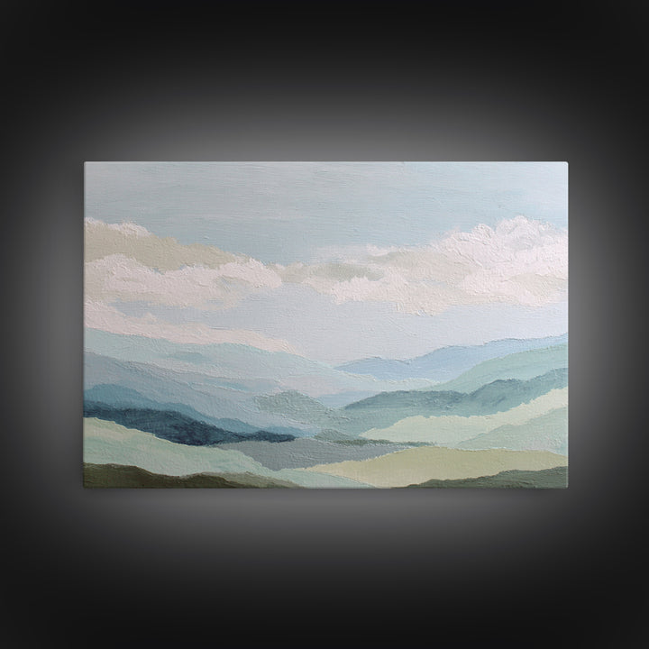 Calming Landscape with Open Sky and Gentle Canvas Print, Waiting Room Art, Minimalist Art, Waiting Room Decor, Fine Art, Calm, WRA-3x2-53
