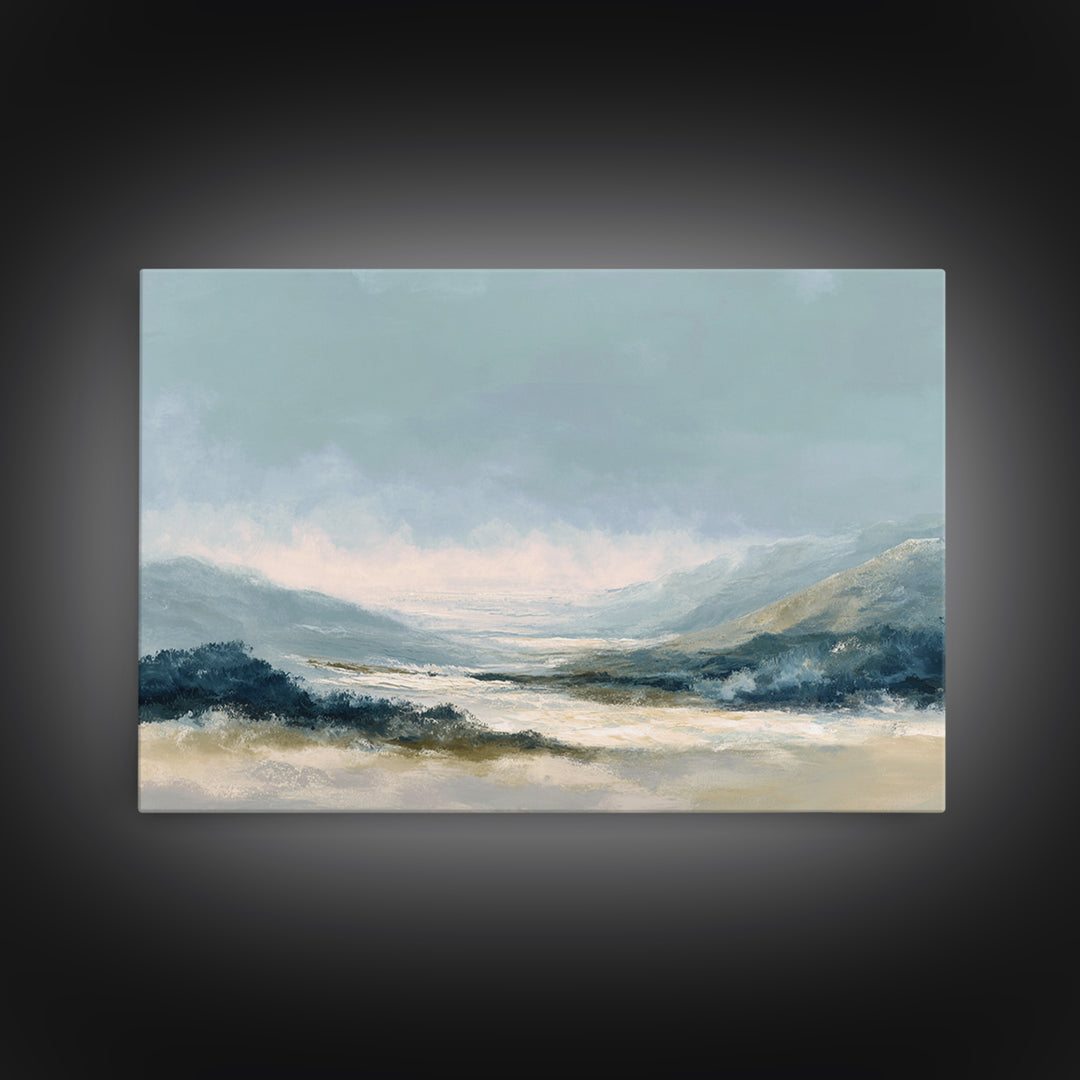 Soft Abstract Waves Canvas Print, Waiting Room Art, Office Wall Decor, Waiting Room Decor, Fine Art, Calm, Photography Print, WRA-3x2-54