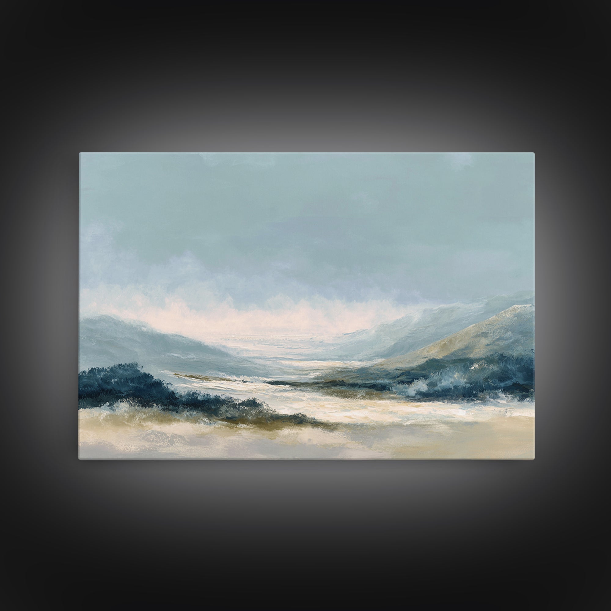 Soft Abstract Waves Canvas Print, Waiting Room Art, Office Wall Decor, Waiting Room Decor, Fine Art, Calm, Photography Print, WRA-3x2-54