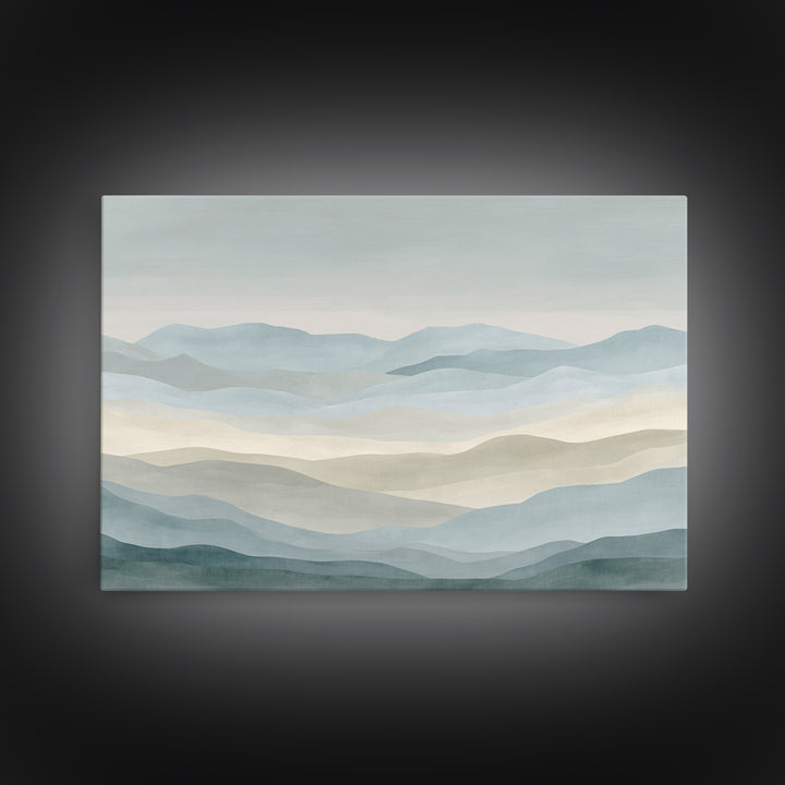 Simple Mountain Layers Canvas Print, Waiting Room Art, Modern Art, Waiting Room Decor, Fine Art, Calm, Therapy Office Decor, WRA-3x2-66