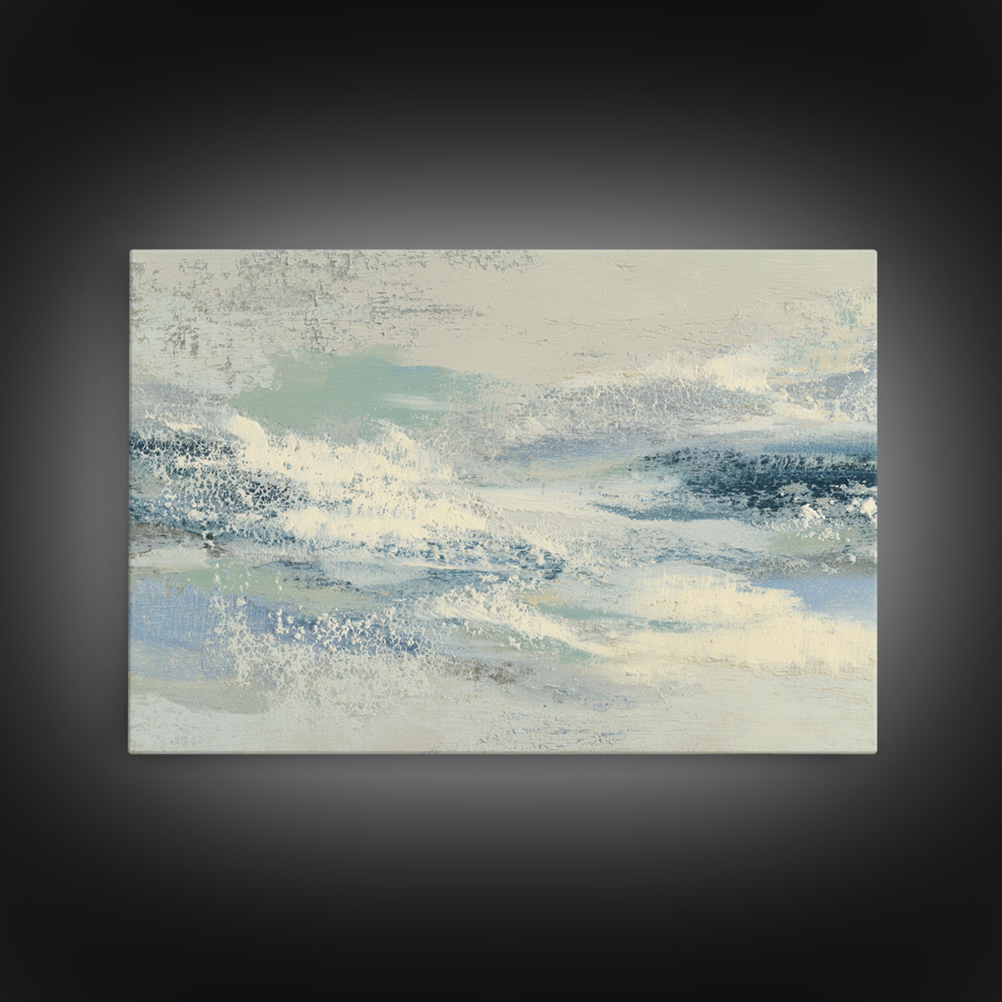 Soft Abstract Waves Framed Canvas Print, Waiting Room Art, Dental Wall Art, Waiting Room Decor, Abstract Art, Calm, WRA-3x2-78