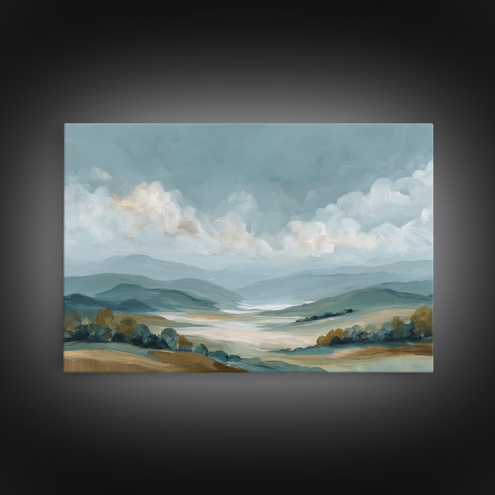 Large Cloudscape with Hopeful Light Framed Canvas Print, Waiting Room Art, Luxury Decor, Waiting Room Decor, Fine Art, Calm, WRA-3x2-92
