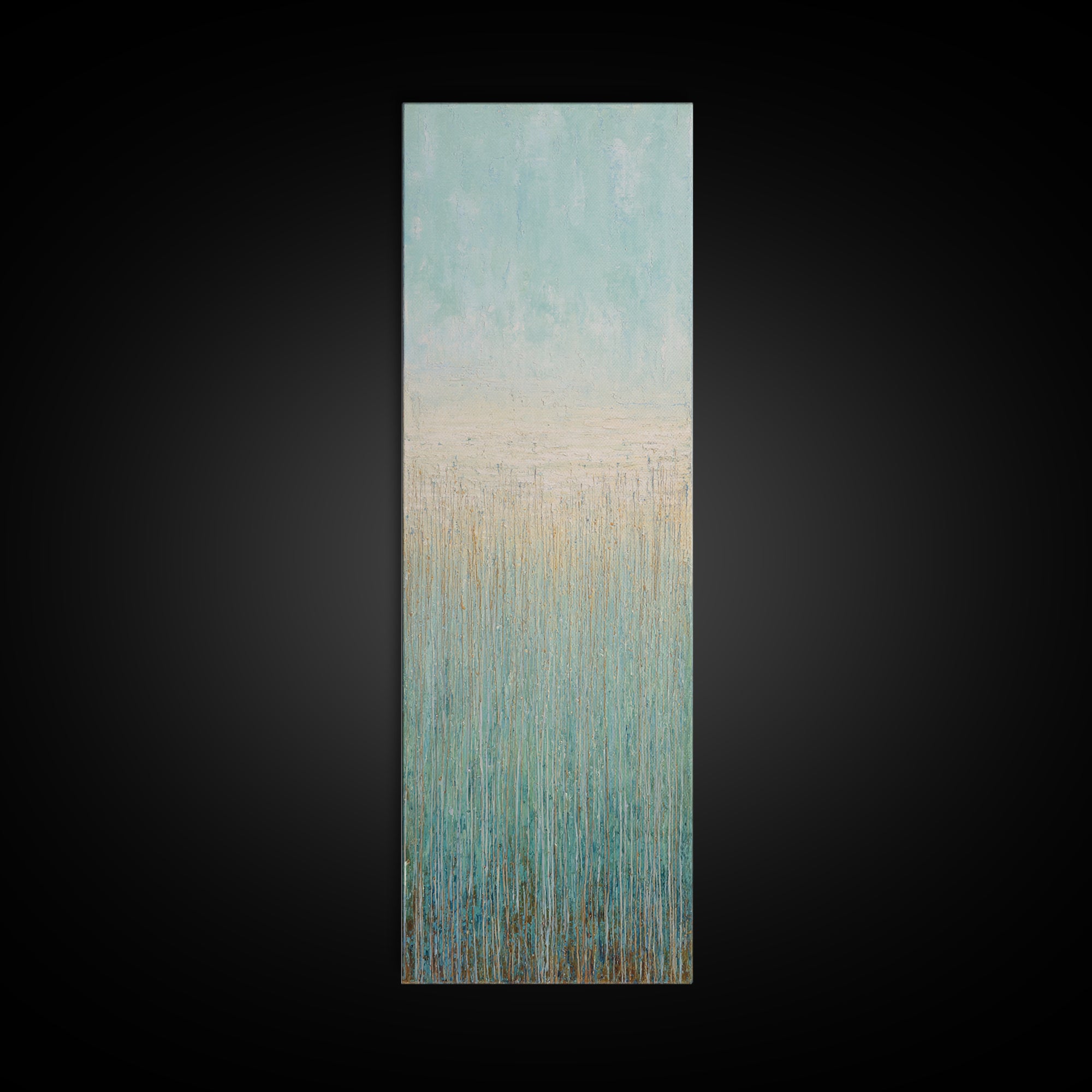 Abstract Breath Waves Framed Canvas Print, Yoga Studio Art, Art Print, Yoga Studio Decor, Fine Art, Balance, Large Wall Decor, YSA-1x3-19