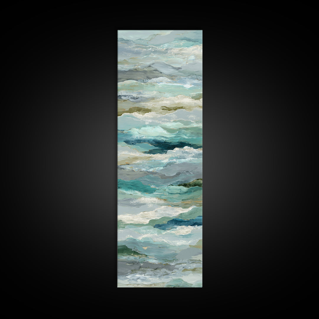 Abstract Breath Waves Canvas Print, Yoga Studio Art, Wall Art Print, Yoga Studio Decor, Abstract Art, Balance, Yoga Gift, YSA-1x3-43