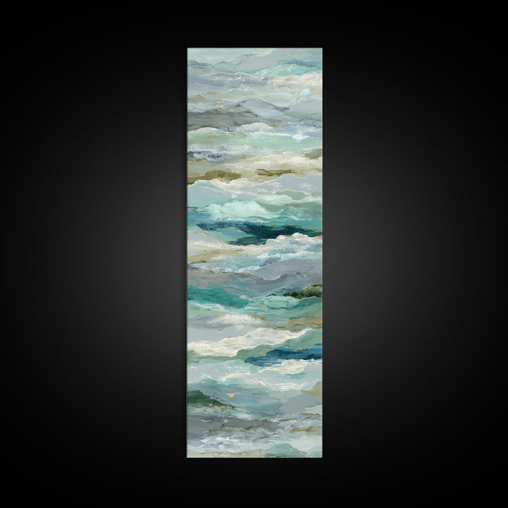 Abstract Breath Waves Canvas Print, Yoga Studio Art, Wall Art Print, Yoga Studio Decor, Abstract Art, Balance, Yoga Gift, YSA-1x3-43