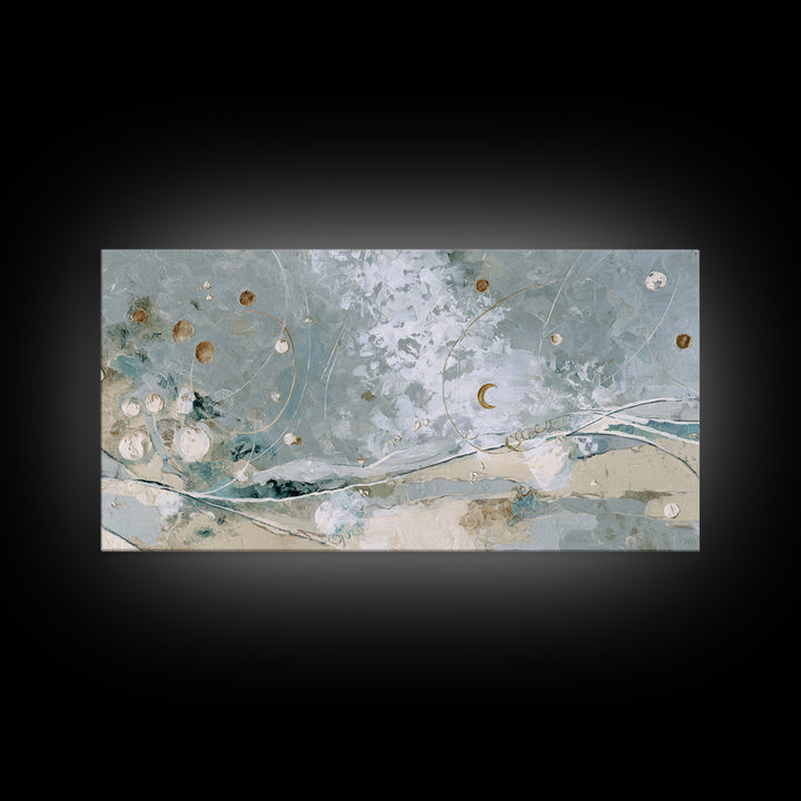 Crescent Moon and Stars Framed Canvas Print, Yoga Studio Art, Home Decor, Yoga Studio Decor, Fine Art, Balance, Custom Wall Art, YSA-2x1-86