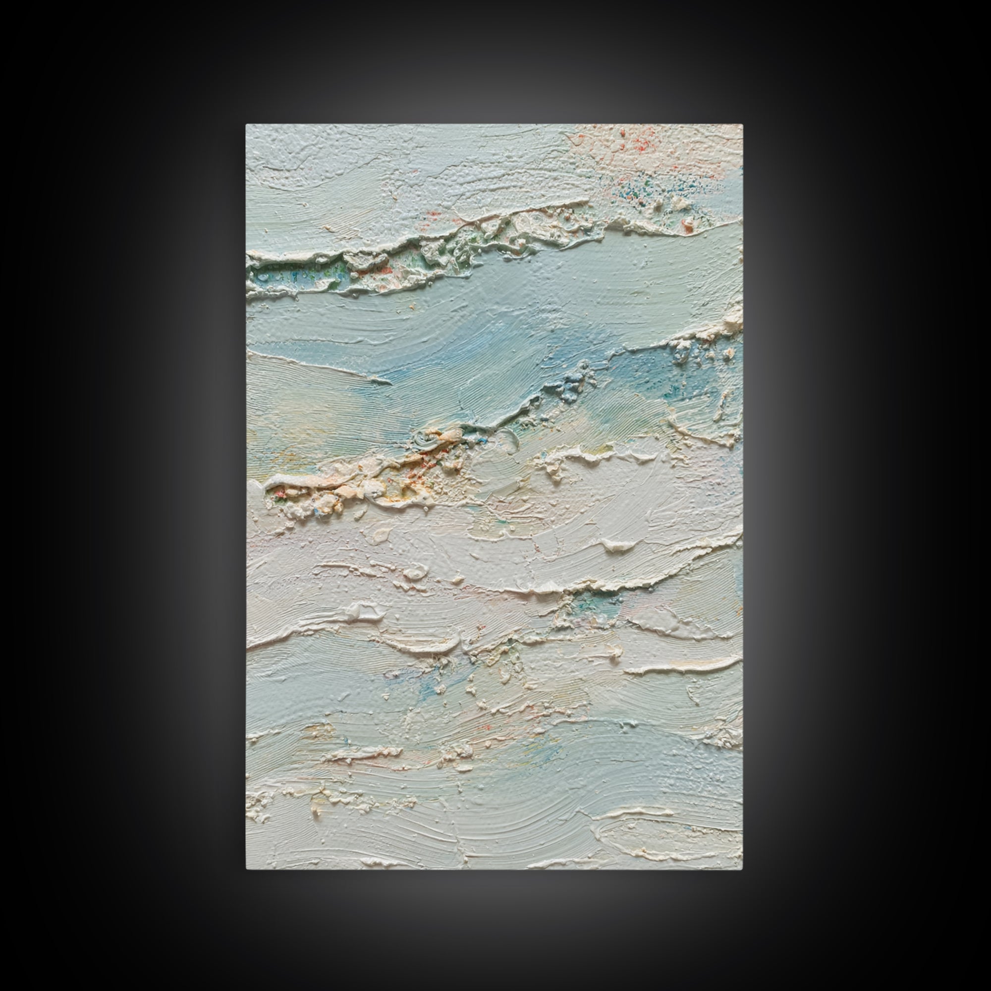 Abstract Breath Waves Framed Canvas Print, Yoga Studio Art, Yoga, Yoga Studio Decor, Abstract Art, Balance, Nature Prints, YSA-2x3-63