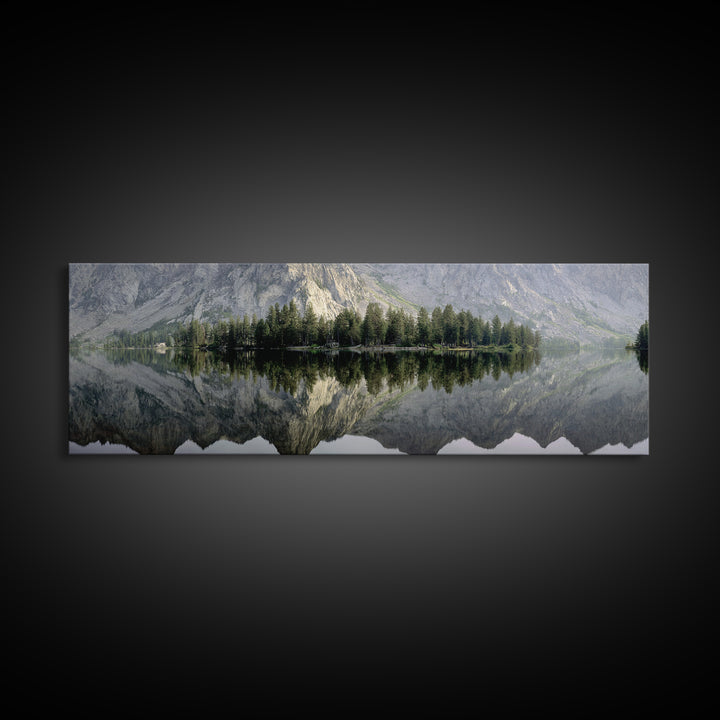 Sunrise Mountain Lake Reflection Canvas Print, Yoga Studio Art, Gym Art, Yoga Studio Decor, Fine Art, Balance, Minimalist Decor, YSA-3x1-36