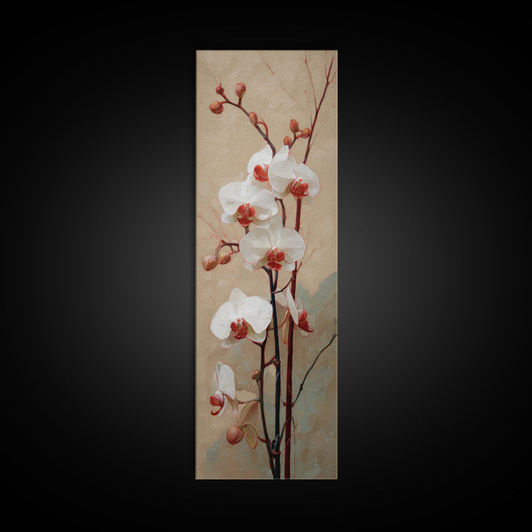 Single Orchid Stem Canvas Print, Zen Art, Beach Decor, Living Room Decor, Fine Art, Zen, Modern Decor, Fine Art Print, ZEN-1x3-11