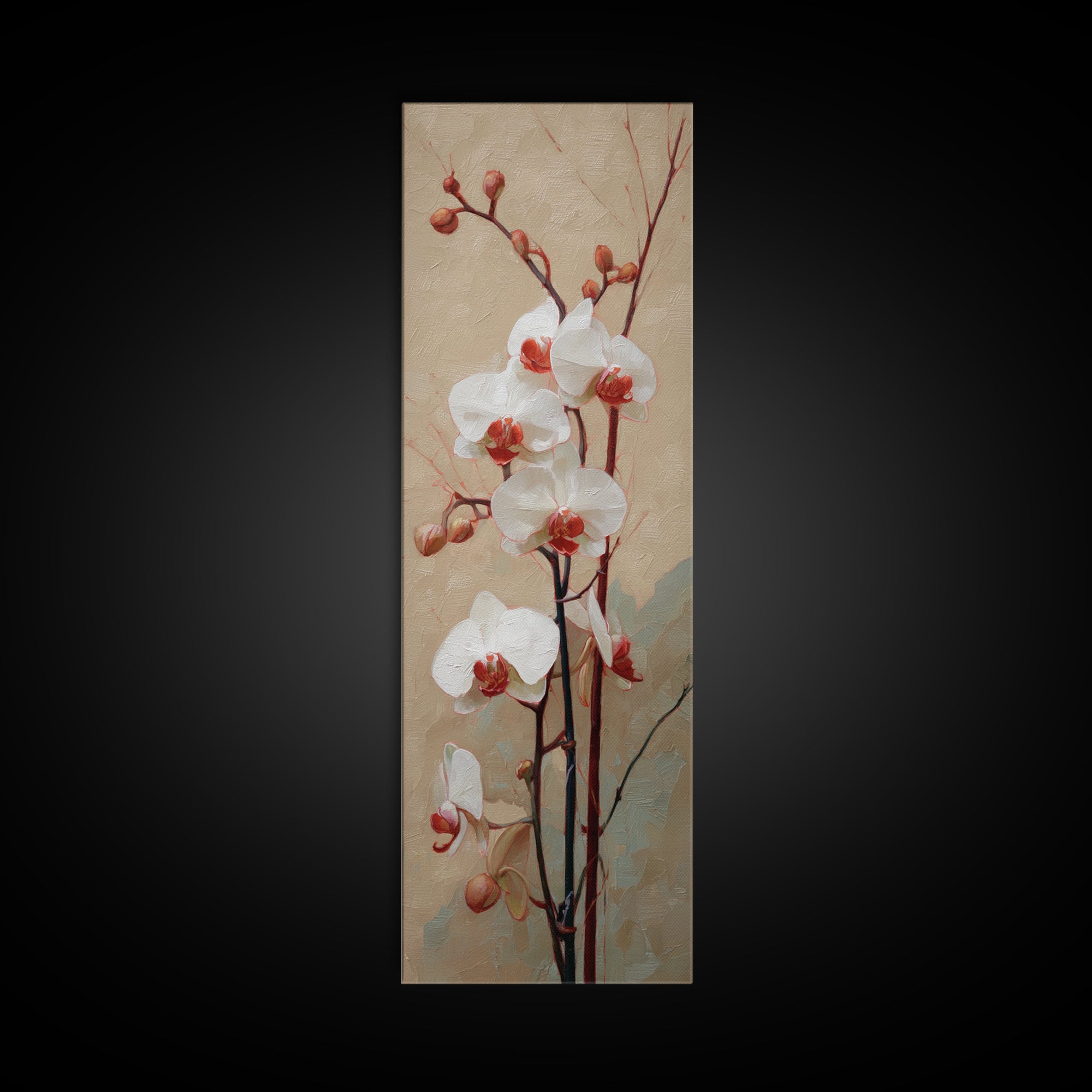 Single Orchid Stem Canvas Print, Zen Art, Beach Decor, Living Room Decor, Fine Art, Zen, Modern Decor, Fine Art Print, ZEN-1x3-11
