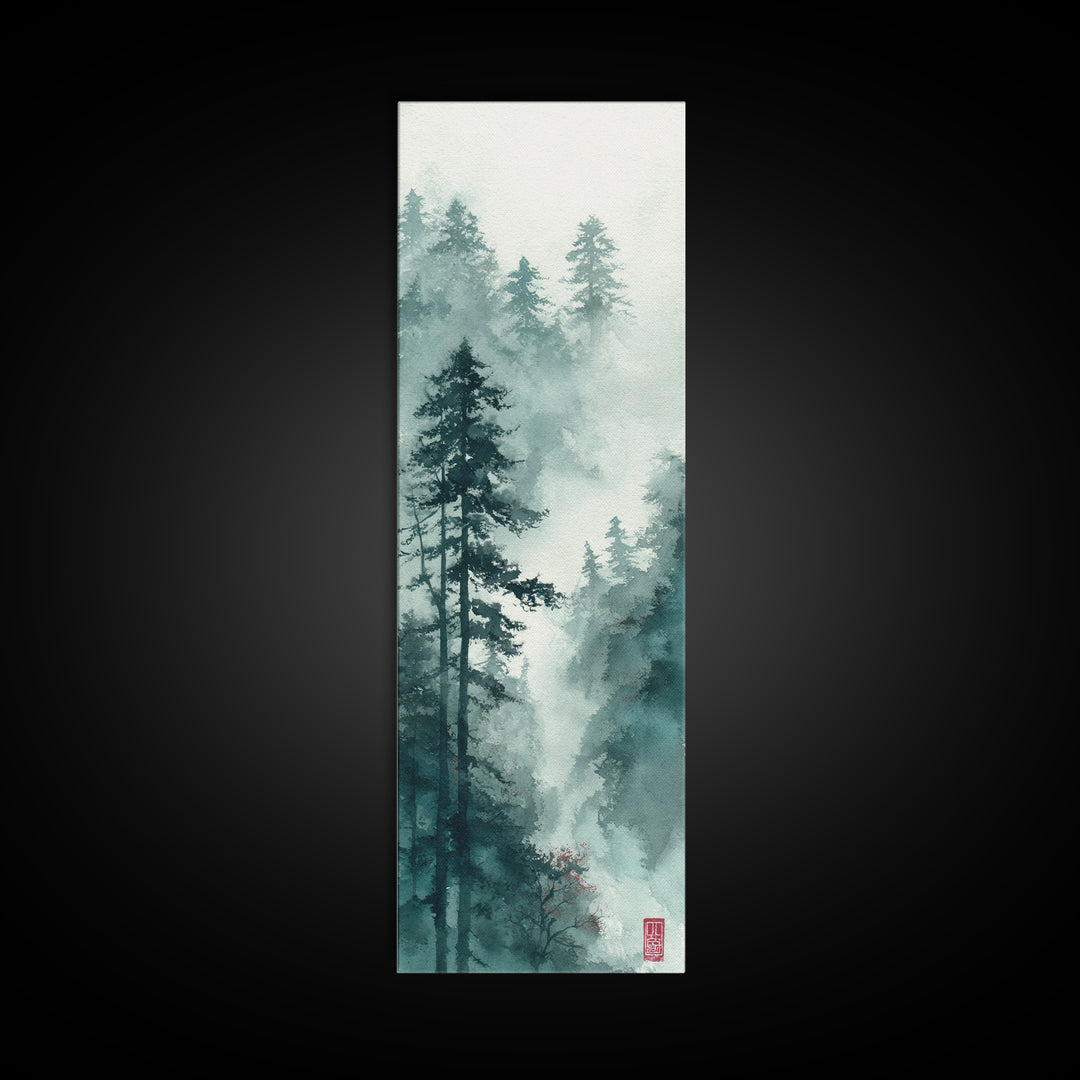 Calm Face with Closed Eyes and Simple Framed Canvas Print, Zen Art, Statement Artwork, Living Room Decor, Fine Art, Zen, ZEN-1x3-34