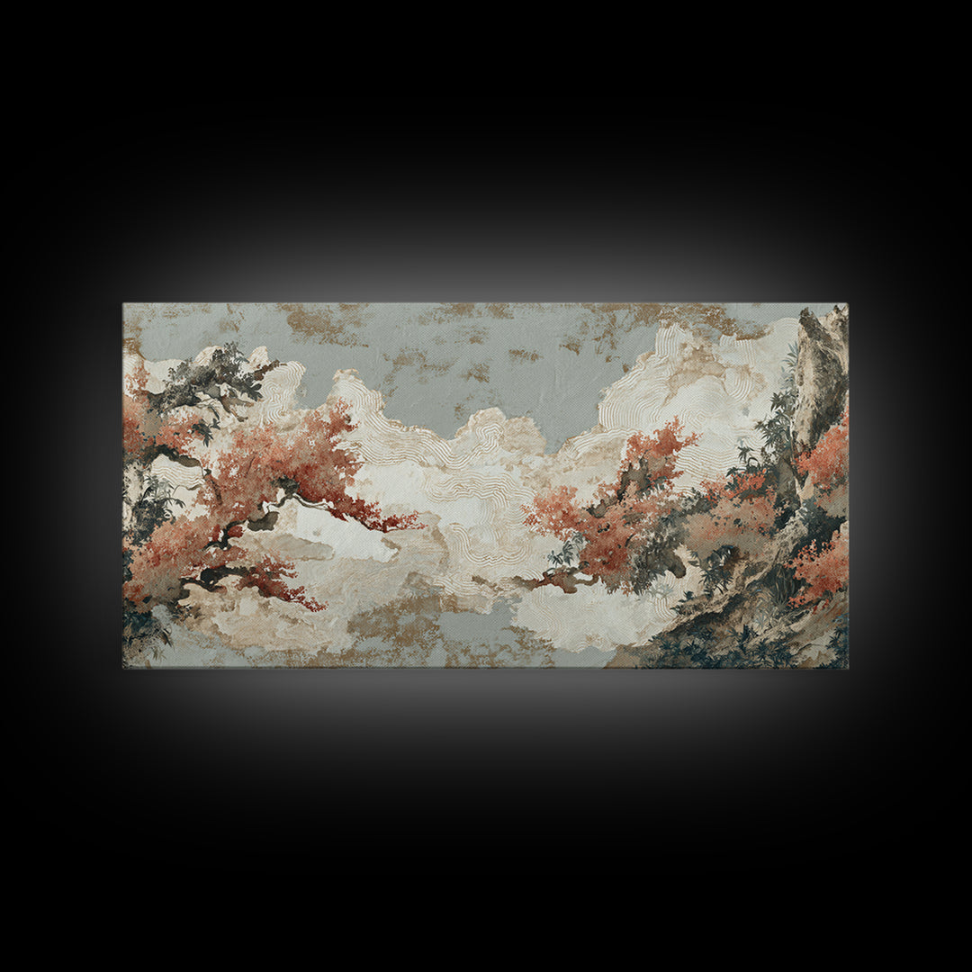 Raked Sand Garden Pattern from Above Canvas Print, Zen Art, Art, Living Room Decor, Zen, Garden Art, Japanese Wall Art, ZEN-2x1-2