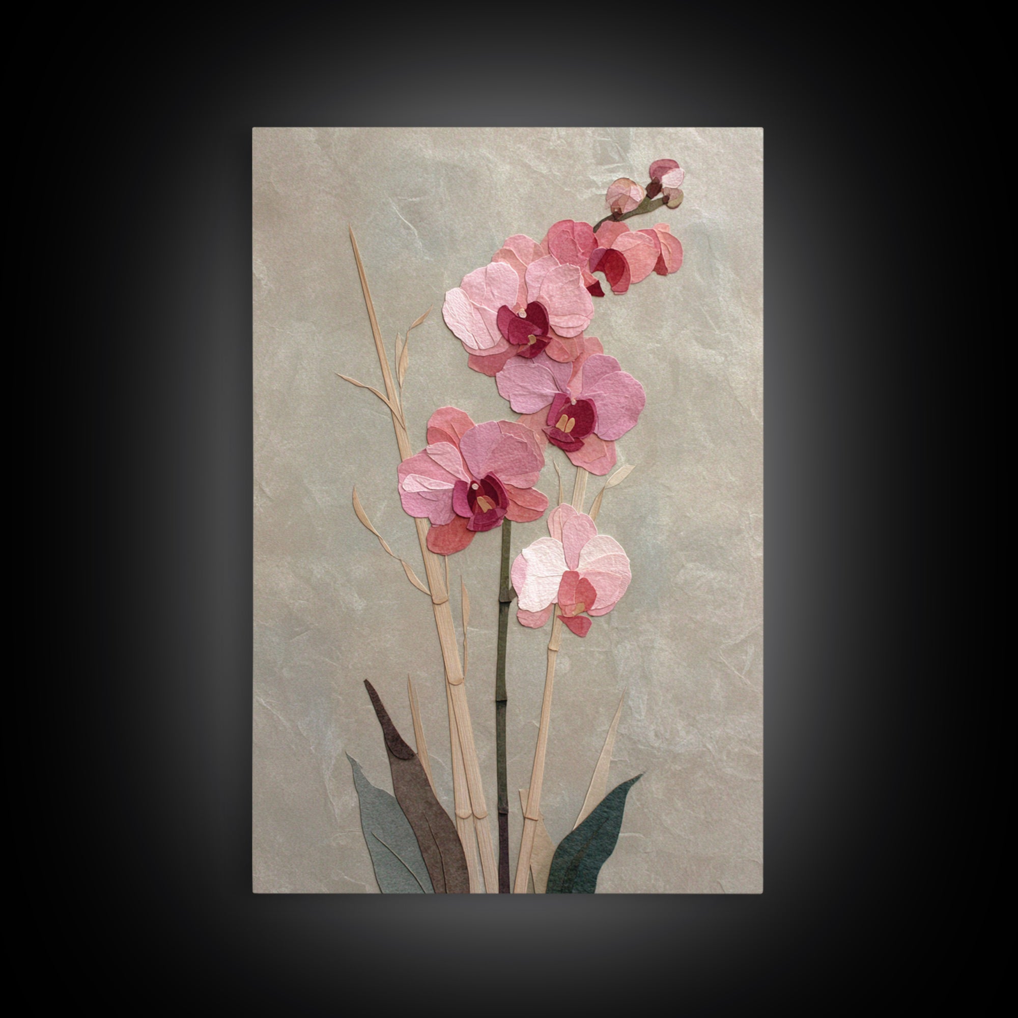 Single Orchid Stem Canvas Print, Zen Art, Boho Wall Art, Living Room Decor, Fine Art, Zen, Flower Print, Neutral Wall Art, ZEN-2x3-31