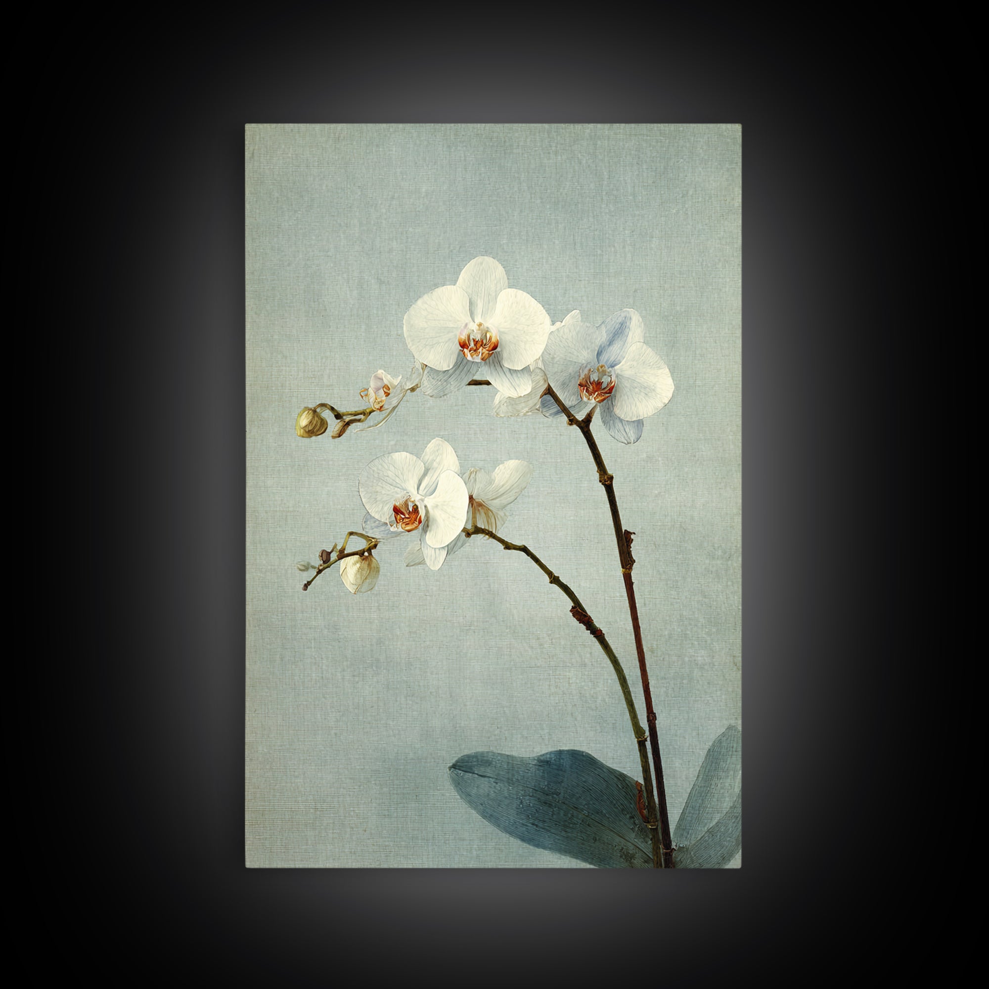 Single Orchid Stem Canvas Print, Zen Art, Art, Living Room Decor, Fine Art, Zen, Garden Art, Japanese Wall Art, Boho Wall Decor, ZEN-2x3-7