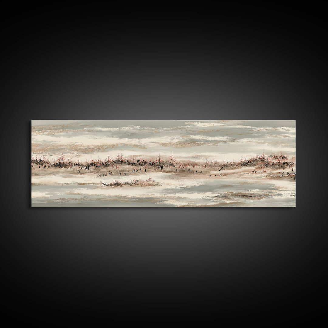 Raked Sand Garden Pattern from Above Canvas Print, Zen Art, Japanese Decor, Living Room Decor, Fine Art, Zen, Luxury Decor, ZEN-3x1-46