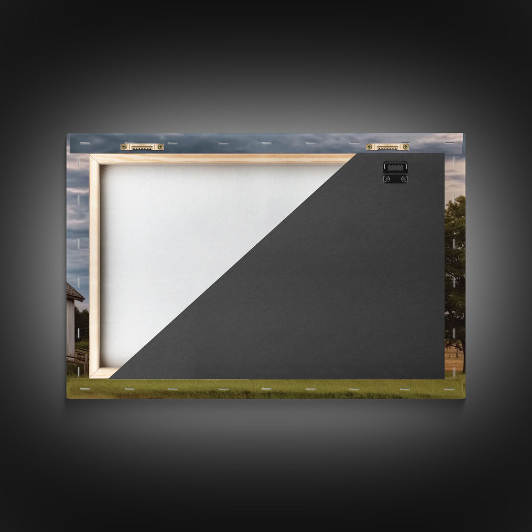 Rustic Farmhouse Wall Decor, White Barn Landscape Print, Farmhouse Living Room Decor, Farmhouse Kitchen Decor, Original Art, Old Barn Photo