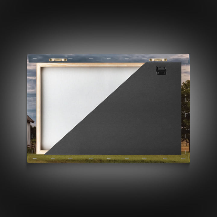 Rustic Farmhouse Wall Decor, White Barn Landscape Print, Farmhouse Living Room Decor, Farmhouse Kitchen Decor, Original Art, Old Barn Photo