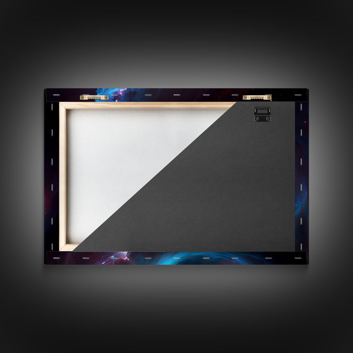 Supernova Nebula Art, Deep Space exploration water color, framed canvas print, unique space decor