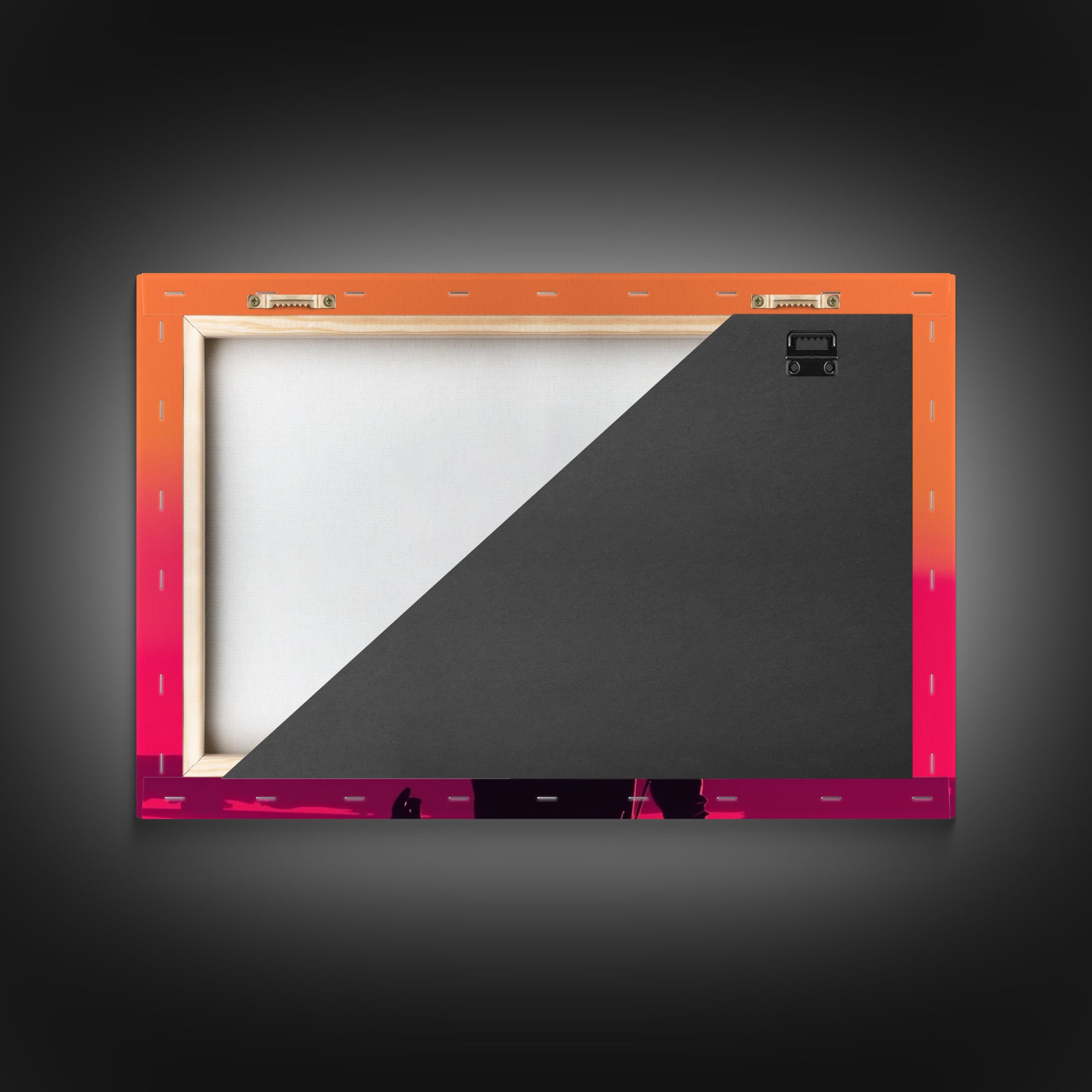Punk Wall Art | Framed Canvas Print | Living room art | Outrun Style | Retro | Synthwave Style | Wonderful art | Warm colors | Black shadow