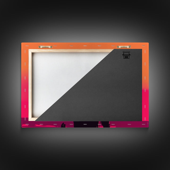 Punk Wall Art | Framed Canvas Print | Living room art | Outrun Style | Retro | Synthwave Style | Wonderful art | Warm colors | Black shadow