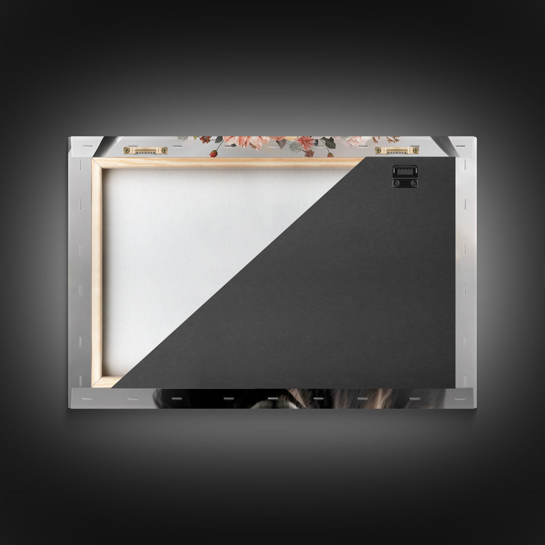 Framed Canvas Wall Art, Cute Cow Wearing Flowers, Farmhouse Decor, Farmhouse Wall At, Extra Large Boho Decor, Modern Art, Minimalist Rustic