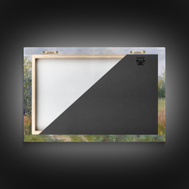 Farmhouse Watercolor Painting Framed Canvas Print, Metal Art Print, Farmhouse Decor, Country Decor, Kitsch Wall Art