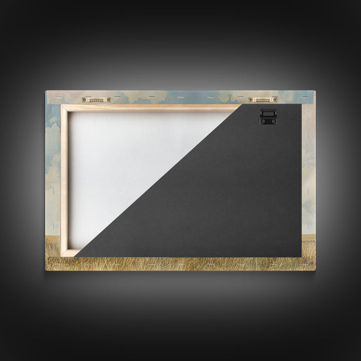 Watercolor Painting Of An Old Red Farmhouse, Framed Canvas Print, Wall Art Prints, Rustic Farmhouse Decor, Minimalist Art, Kitsch Decor