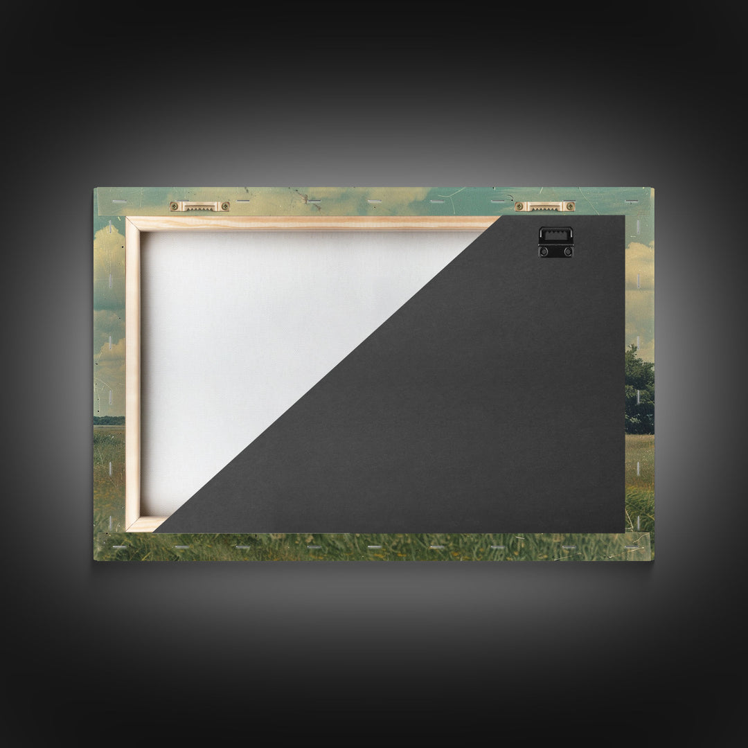 Retro Watercolor Painting Print Of A Vintage Farmhouse, Kitsch Art, Wall Art, Farmhouse Decor, Western Art For Living Room