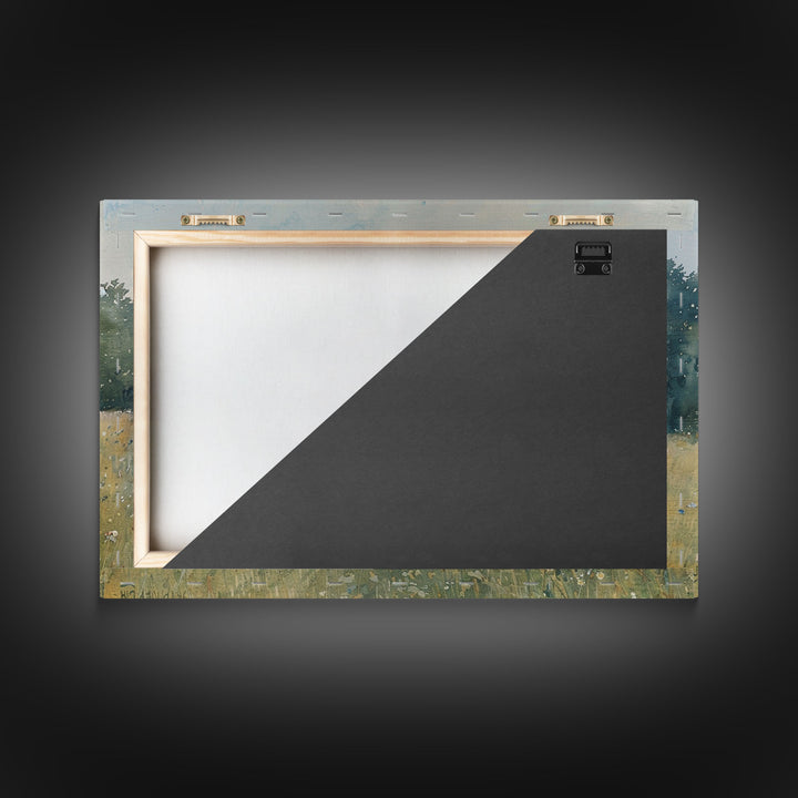 Old Painting Of A Barn Canvas Print, Gift Decor, Housewarming Gift, Folk Art, Cottagecore, Antique Style, Unique Decor, Original Painting