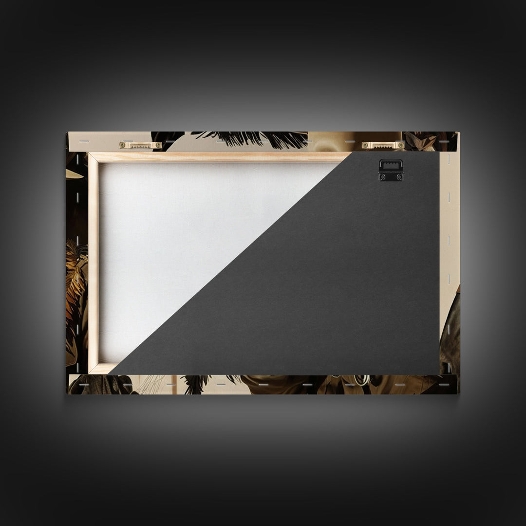 Vintage Cowboys Painting Print Horse Wall Art Canvas Hunting Southwest Sketch Drawing Poster Framed Antique Country Rustic Farmhouse Decor