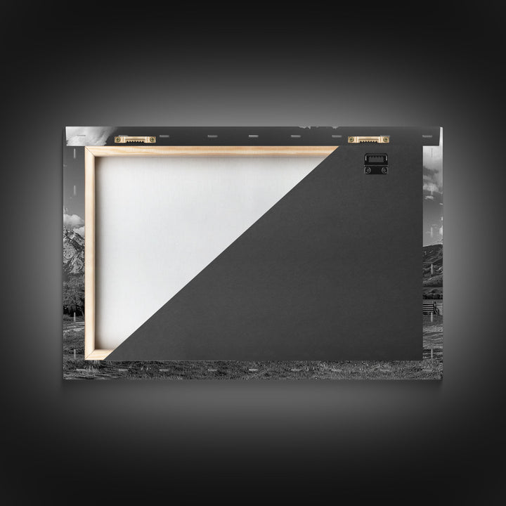 Old Barn Wall Art, Framed Canvas Print or Metal Art, Rustic Homestead Framed Canvas Art, Vintage Old Barn Black and White Wall Art